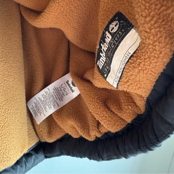 Timberland youth large 14-16 black hooded quilted winter coat kids lined - Picture 7 of 8